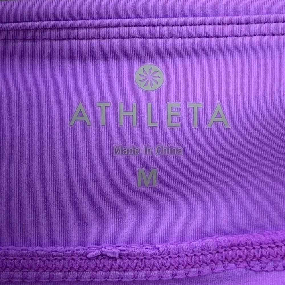 Athleta Scrunch Cover Up Skirt Women Size Medium Purple Swim Beach Summer